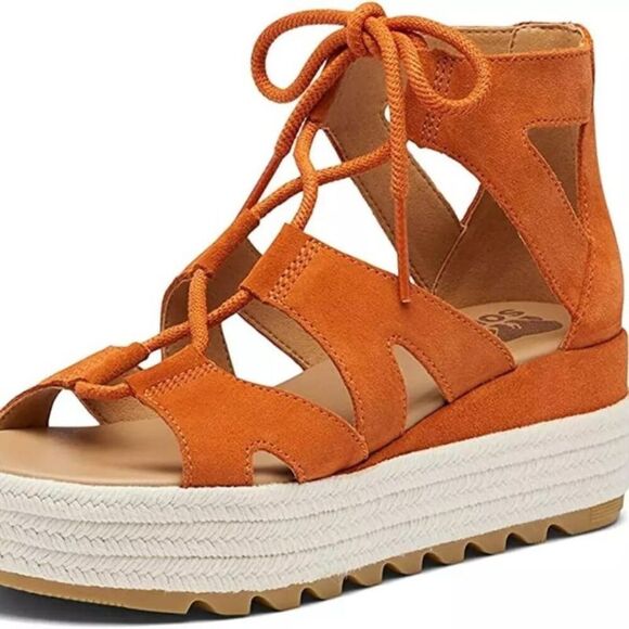 Sorel Cameron Shoes Womens Size 9.5 Lace Up Gladiator Sandals Flat Casual Summer - Picture 2 of 14